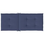 vidaXL Coussins de chaise à dossier haut lot de 2 bleu marine tissu