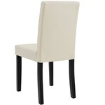 Kit de 2 chaises rembourrées avec pieds en bois massif housse en synthétique design crème et noir 90 x 37/42 x 48 cm 03_0002359