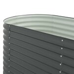 vidaXL Lit surélevé de jardin 240x80x81 cm Acier galvanisé Gris