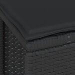 vidaXL Ensemble de salle à manger jardin 3 pièces avec coussins noir poly rotin acacia