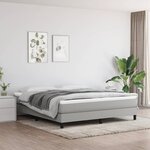 vidaXL Cadre de lit Gris clair 160x200 cm Tissu