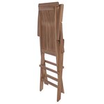 vidaXL Meuble à dîner de jardin 9 Pièces et chaises pliables Teck solide