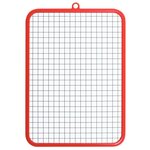 Ardoise effaçable à sec 1 face unie / 1 face quadrillée 19 x 26 cm