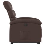 vidaXL Fauteuil inclinable électrique marron similicuir