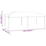 vidaXL Tente de réception pliable avec parois Noir 3x6 m