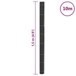 vidaXL Membrane anti-mauvaises herbes noir 1 5x10 m PP