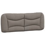 vidaXL Lit avec matelas taupe 140x190 cm tissu