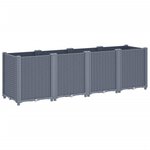 vidaXL Jardinière gris 160x40x53 cm polypropylène