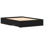 Lit vidaXL avec tiroirs Chêne Noir 135x190 cm Bois d'ingénierie