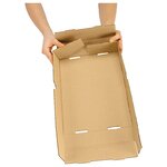 Caisse carton télescopique brune simple cannelure raja 33x25x5/9 cm (lot de 25)