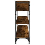 vidaXL Table console chêne fumé 100x25x75 cm bois d'ingénierie