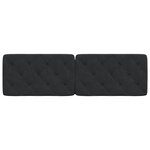 vidaXL Coussin de tête de lit noir 160 cm velours