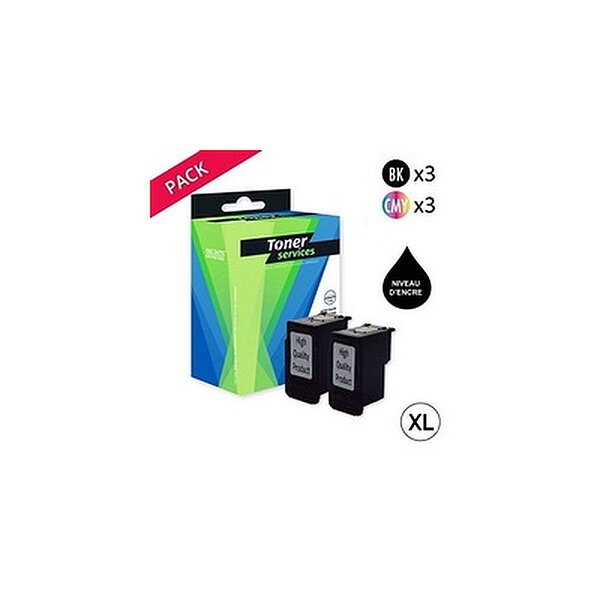 Compatible Canon PG540XL/CL541XL Pack 6 cartouches noir/coul (5225B006)