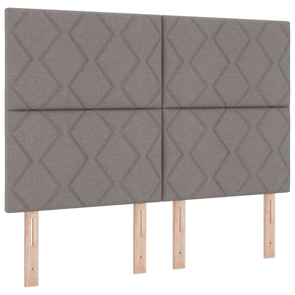 vidaXL Tête de lit taupe avec design en blocs de diamants  140 cm en tissu