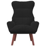 vidaXL Chaise relaxante en velours noir
