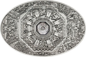 Pièce de monnaie en Argent 5 Dollars g 25 Millésime 2014 Ceilings of Heaven NANO LAST JUDGMENT