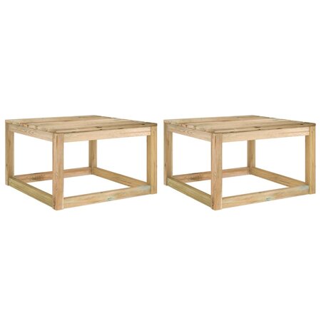 vidaXL Tables palette de jardin 2Pièces 60x60x36 5cm Bois de pin imprégné