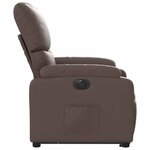 vidaXL Fauteuil inclinable électrique marron similicuir