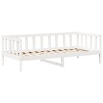 vidaXL Lit de jour avec toit blanc 90x190 cm bois de pin massif