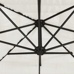 vidaXL Parasol de jardin avec mât en acier blanc 269x269x235 cm