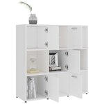 vidaXL Bibliothèque Blanc 90x30x90 cm Bois d’ingénierie