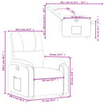 vidaXL Fauteuil inclinable gris foncé tissu microfibre