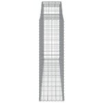 vidaXL Paniers à gabions arqués 2 Pièces 300x50x160/180 cm fer galvanisé