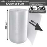 1 rouleau de film bulle d'air largeur 100 cm x longueur 50 mètres - gamme air'roll standard