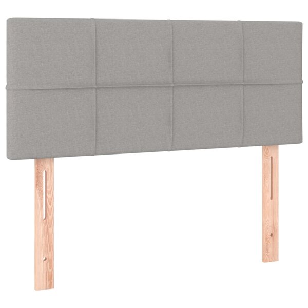 vidaXL Tête de lit Gris clair 100x5x78/88 cm Tissu