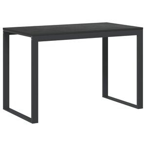 Bureau table poste de travail meuble d'ordinateur informatique étude d'ordinateur 110 x 60 x 73 cm bois d’ingénierie noir 02_0023745