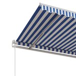 vidaXL Auvent rétractable automatique 500x350 cm Bleu et blanc