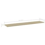 vidaXL Panneaux bibliothèque 4 Pièces Chêne sonoma 100x20x1 5cm Aggloméré