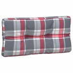 vidaXL Coussins de palette 5 Pièces motif à carreaux rouge tissu