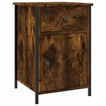 vidaXL Tables de chevet 2 Pièces chêne fumé 40x42x60 cm bois d'ingénierie