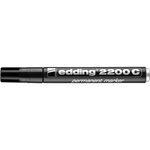 Marqueur Permanent 2200C Corps Alu Noir Pointe Biseau 1-5 mm x 6 EDDING