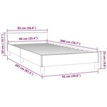 vidaXL Cadre de lit sans matelas gris clair 90x200 cm velours
