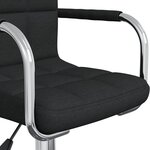 Vidaxl chaise pivotante de bureau noir tissu
