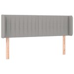 vidaXL Tête de lit avec oreilles Gris clair 147x16x78/88 cm Tissu
