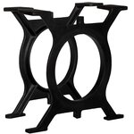 vidaXL Pied de table basse 2 Pièces Cadre en O Fonte