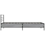 vidaXL Cadre de lit sonoma gris 90x190 cm bois d'ingénierie et métal