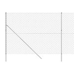vidaXL Clôture à mailles losangées argenté 1 6x25 m