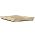 vidaXL Cadre de lit chêne sonoma 120x200 cm bois d'ingénierie