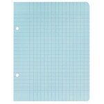 Sachet 50 feuilles perforées seyès 80 g bleu format 17 x 22 cm CONQUERANT