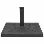 vidaXL Base carrée de parasol Résine Noir 19 kg