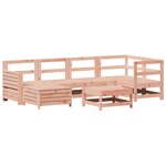vidaXL Salon de jardin 7 Pièces bois massif sapin de douglas