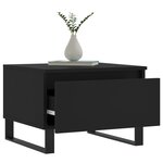 vidaXL Tables basses 2 Pièces noir 50x46x35 cm bois d'ingénierie