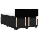 vidaXL Sommier à lattes de lit avec matelas Noir 140x200 cm Velours