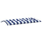 vidaXL Coussins de banc de jardin lot de 2 rayures bleues et blanches