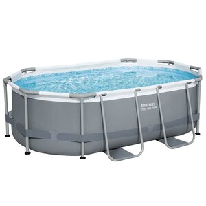Best Way Ensemble de Piscine Gris 305 x 200 x 84 cm Acier