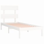 vidaXL Cadre de lit Blanc Bois massif 90x200 cm